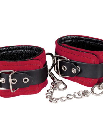 fodlænker i rød ruskind