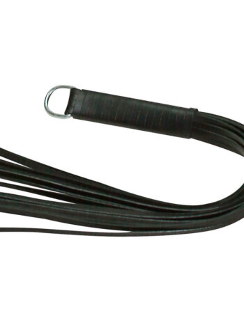 mini pisk i sort læder