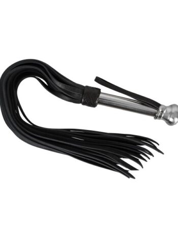 Læder Pisk med Stålgreb