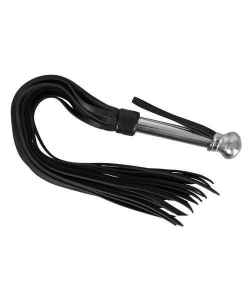 Læder Pisk med Stålgreb