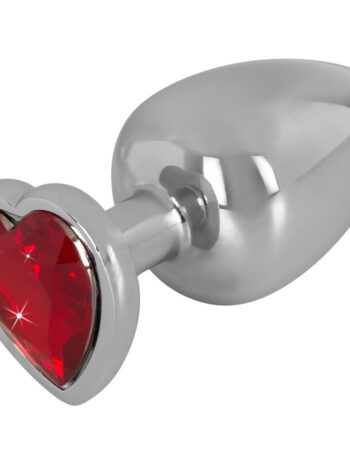 Metal Anal Plug med Rødt Hjerte