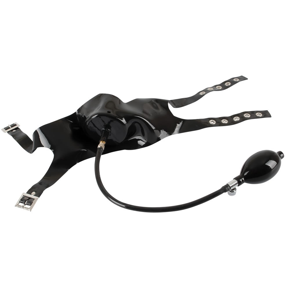 Latex Maske med Gag og Pumpe