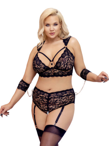 Blonde Lingeri Sæt i Sort