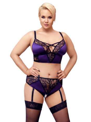 Lingeri Sæt af Satin og Blonder