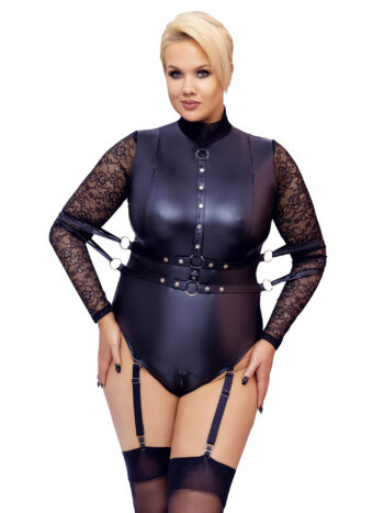 Wetlook Body med Blonde Ærmer