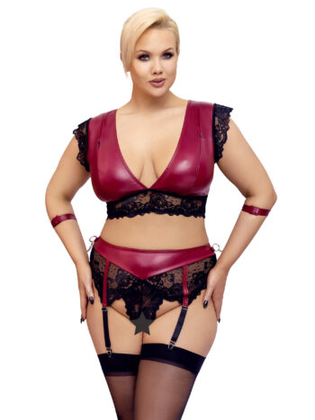 Wetlook og Blonde Lingeri i Rød